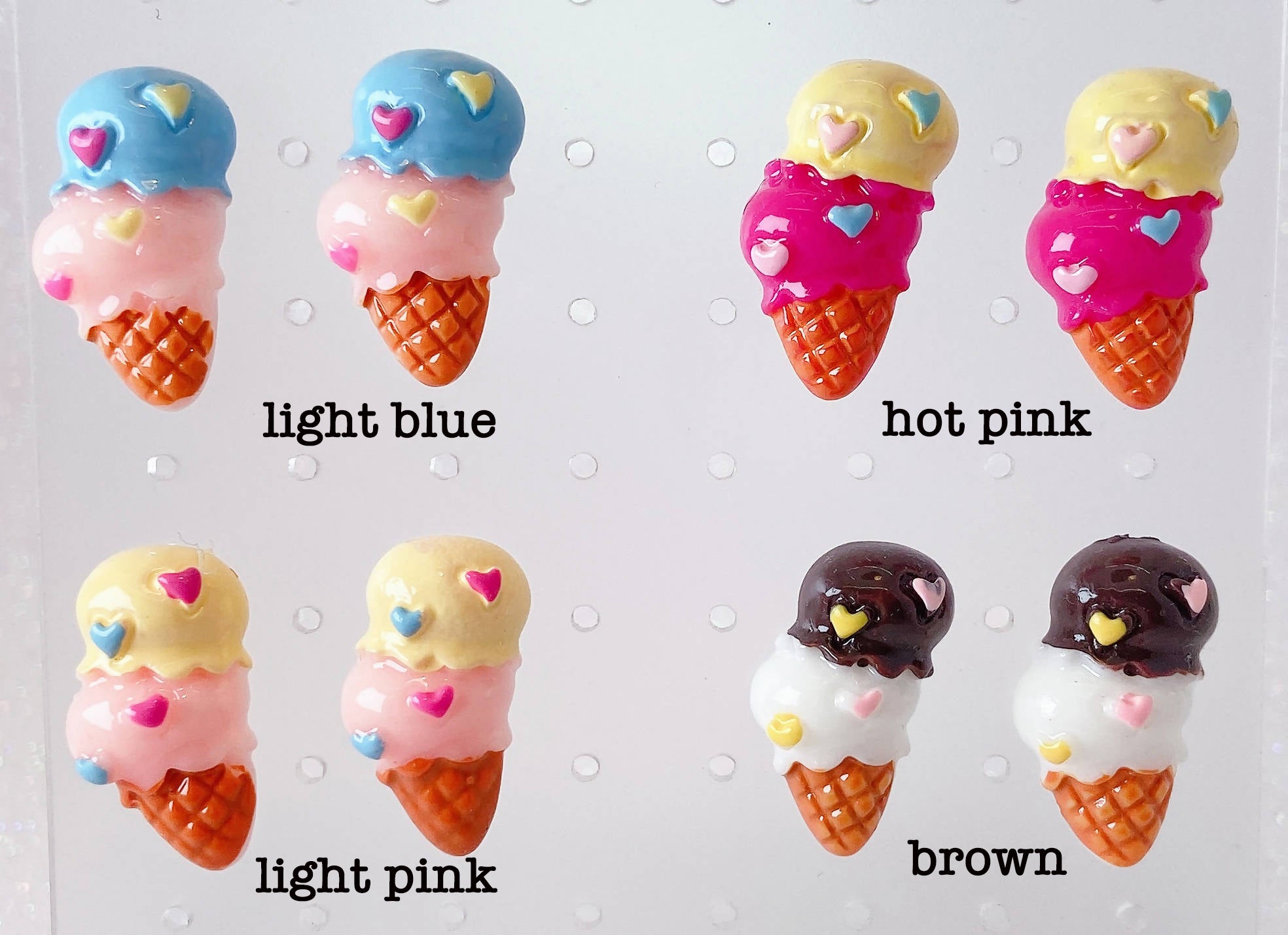 Double Scoop Ice Cream Earrings (4 Colors)