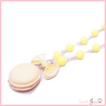 petit macaron necklace yellow close