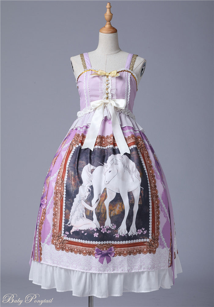 Unicorn Maiden Jumperskirt in Lavender - Lolita Collective
