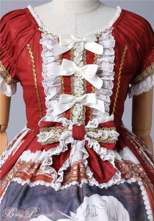 Unicorn Maiden Onepiece in Red - Lolita Collective