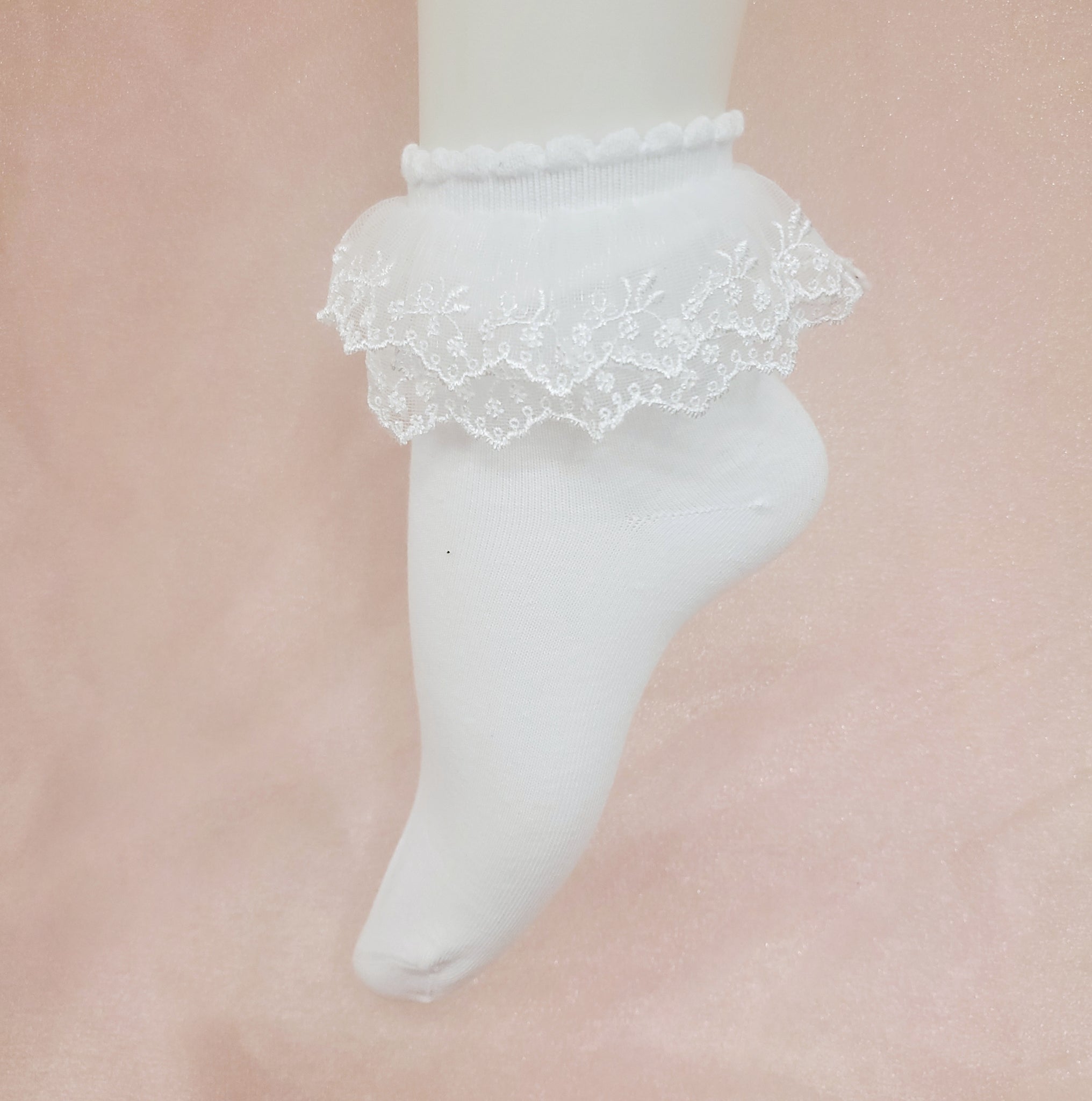 Instant Shipping! Double Lace Ankle Socks