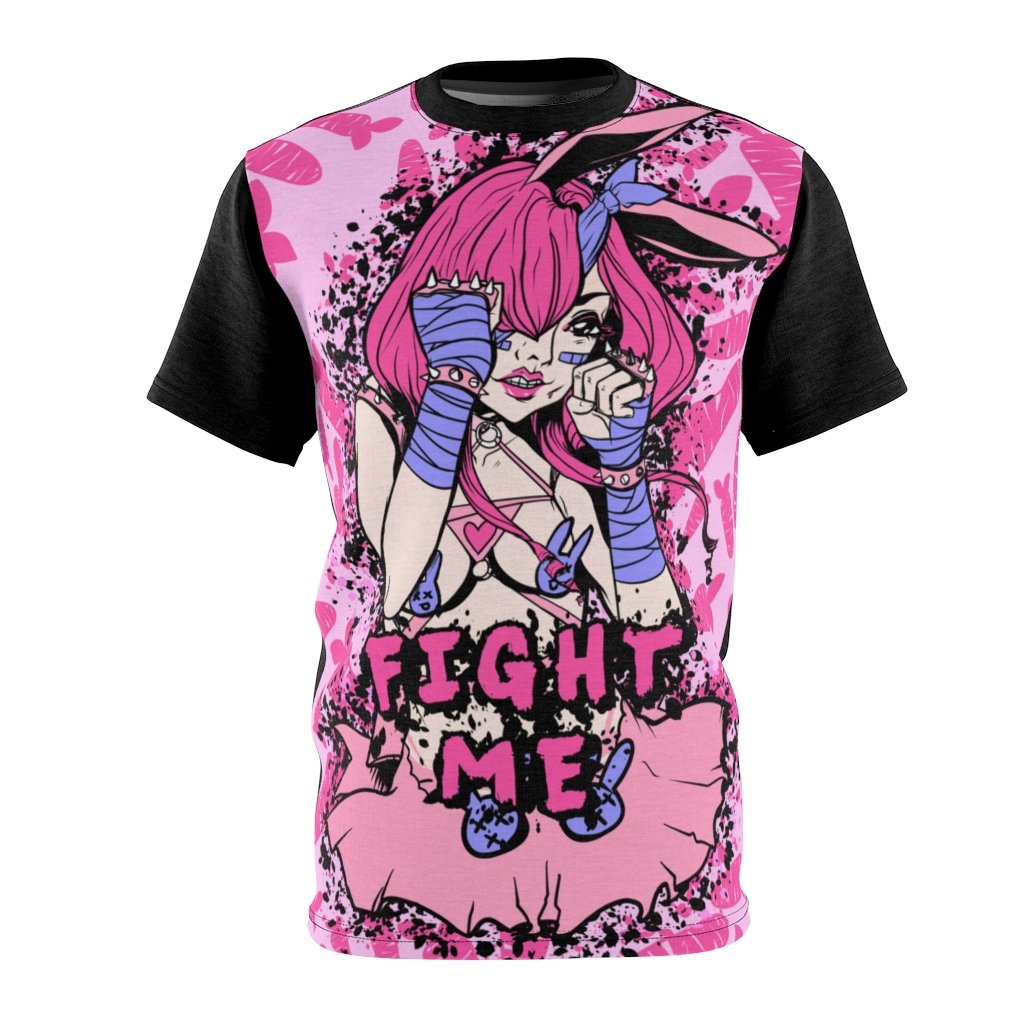 Fight Me (Pink) T-shirt - Lolita Collective