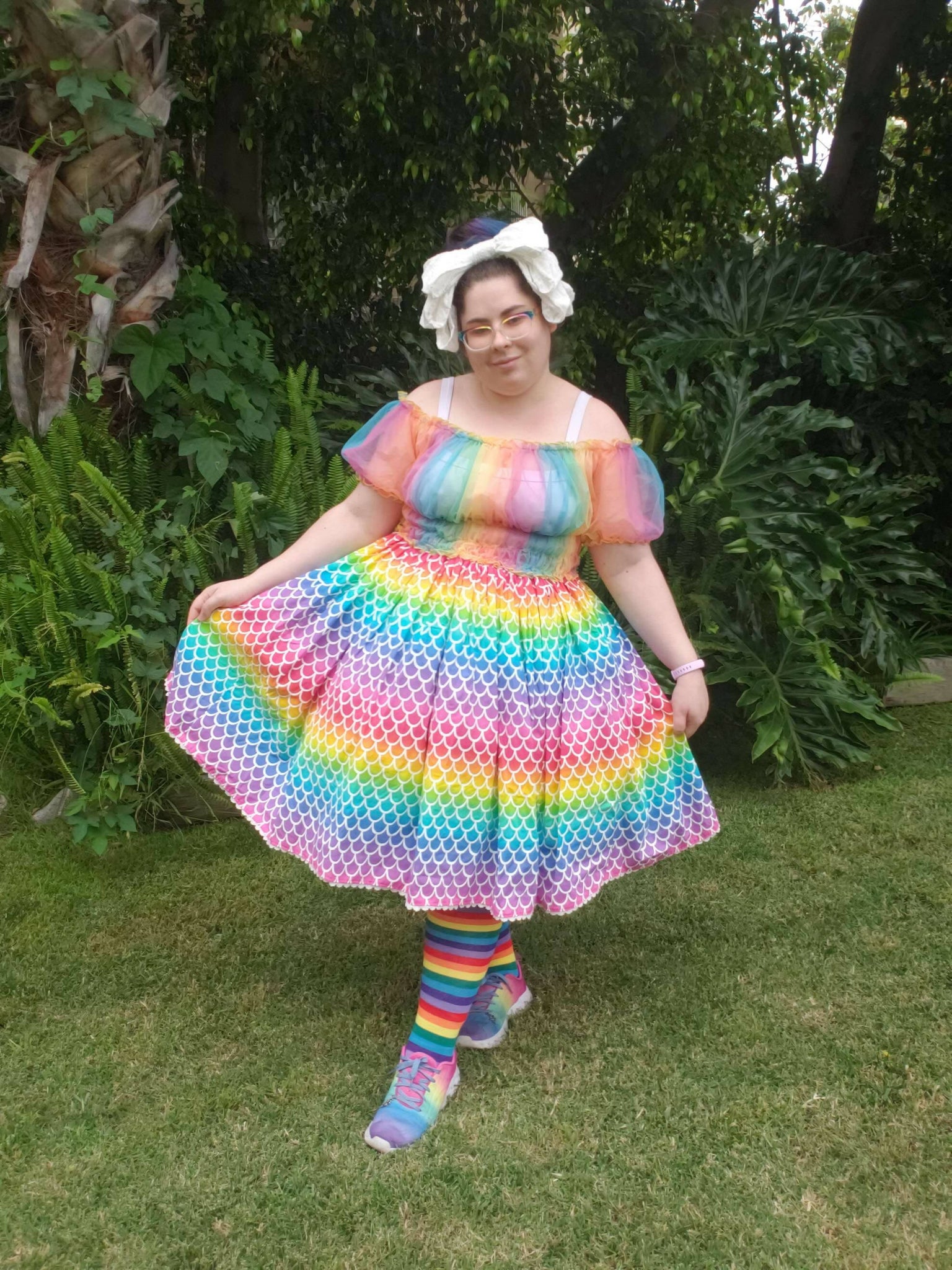 Aqua Rainbow Skirt