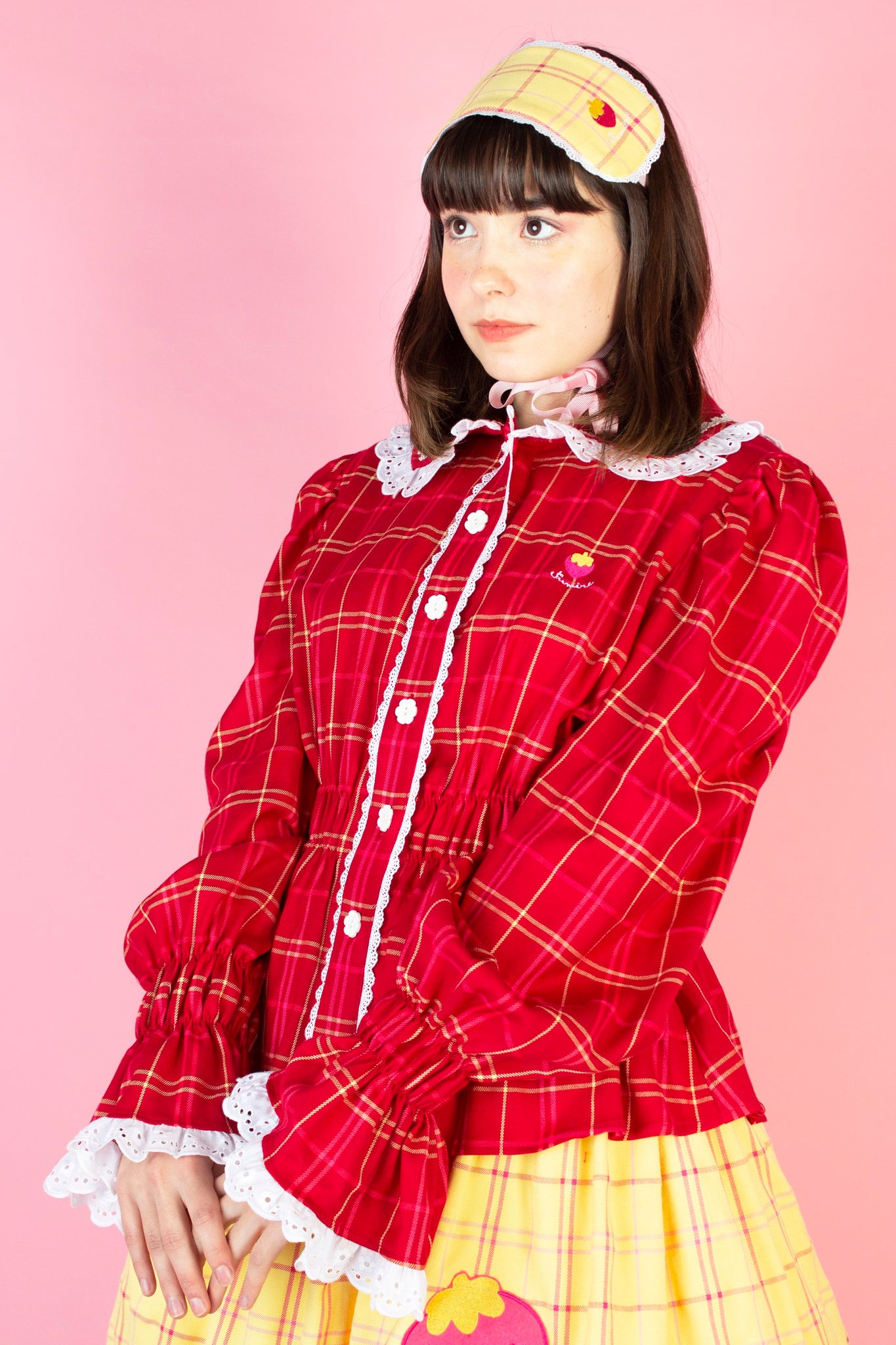 Blouse Happy Tartans Long Sleeve - Red