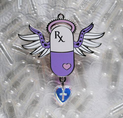 Pick Me Up Pill Pin in Purple - Lolita Collective