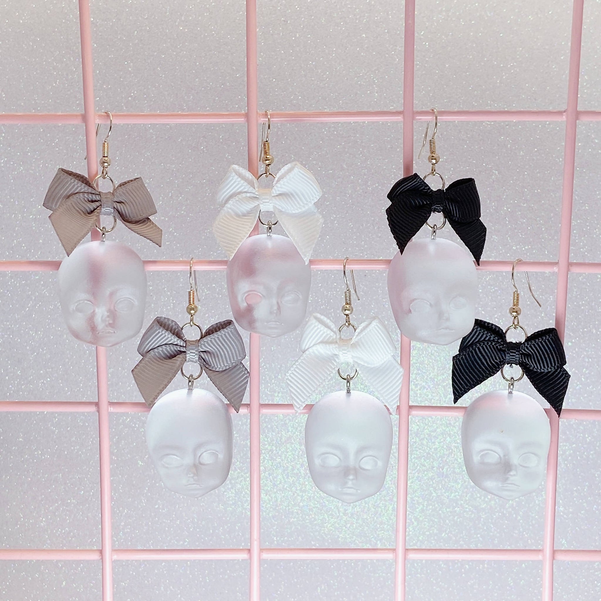 Doll Face Earrings (6 Colors) - Lolita Collective