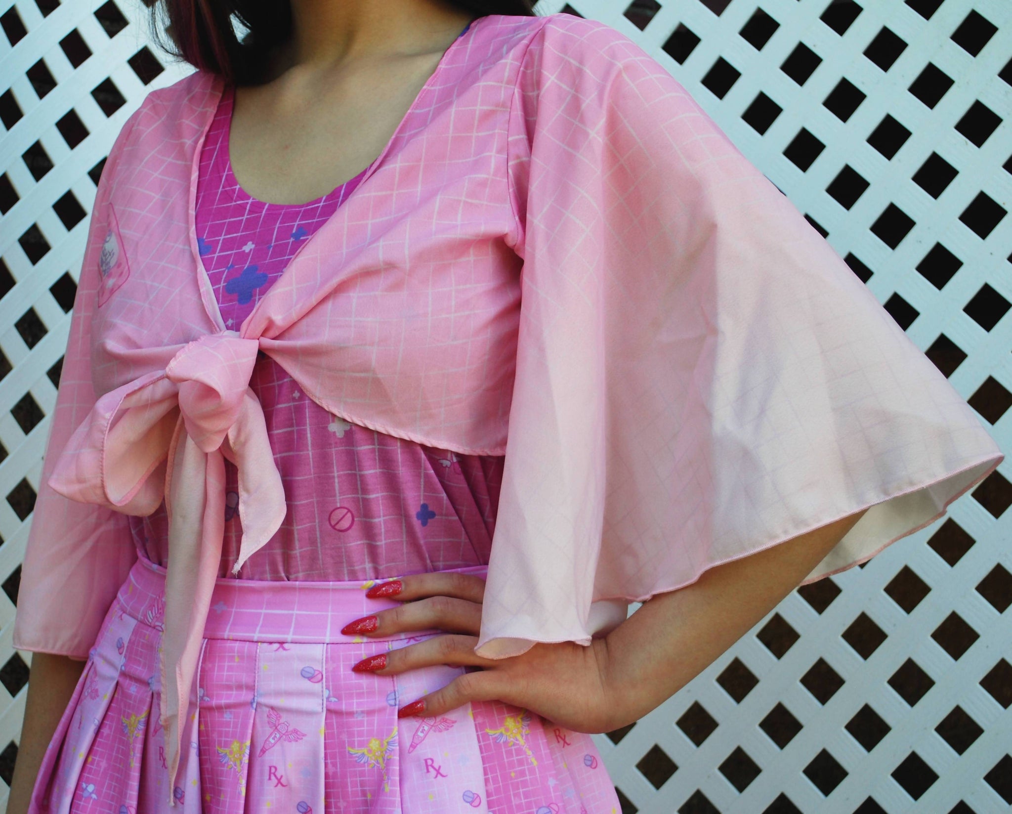Magical Girl First Aid Butterfly Top in Pink - Lolita Collective