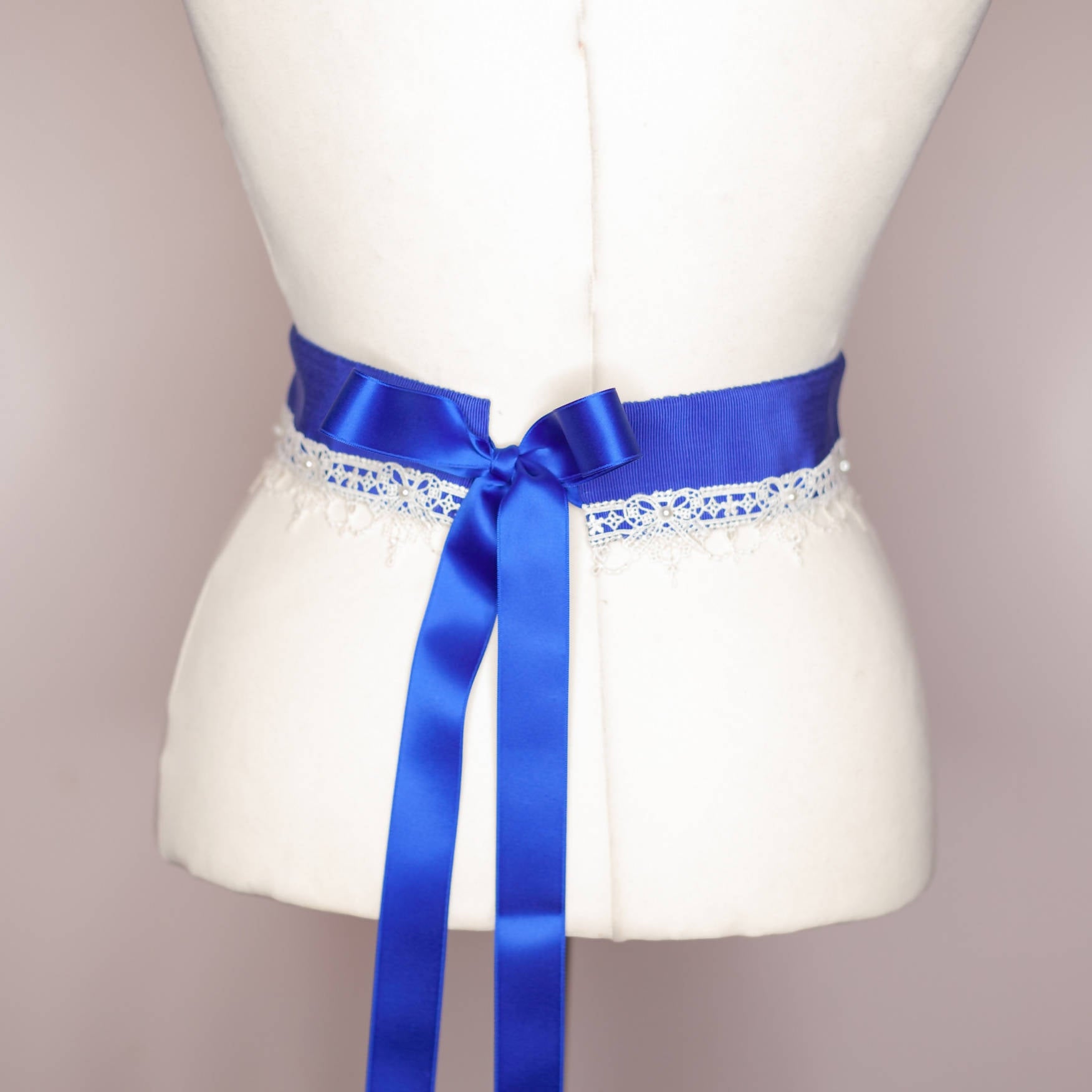 Ribbon Maiden Royal Blue Belt - Lolita Collective