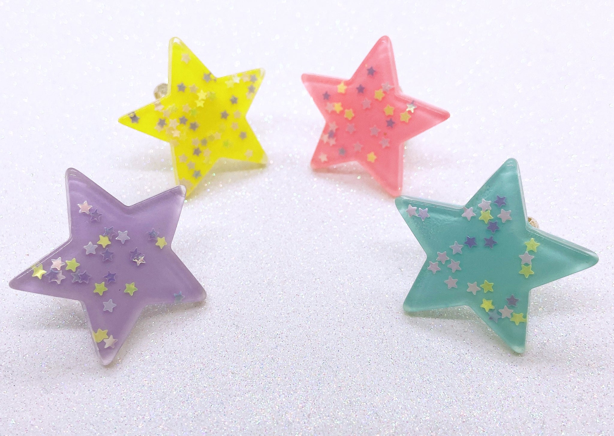 Glitter Star Ring (4 Colors)