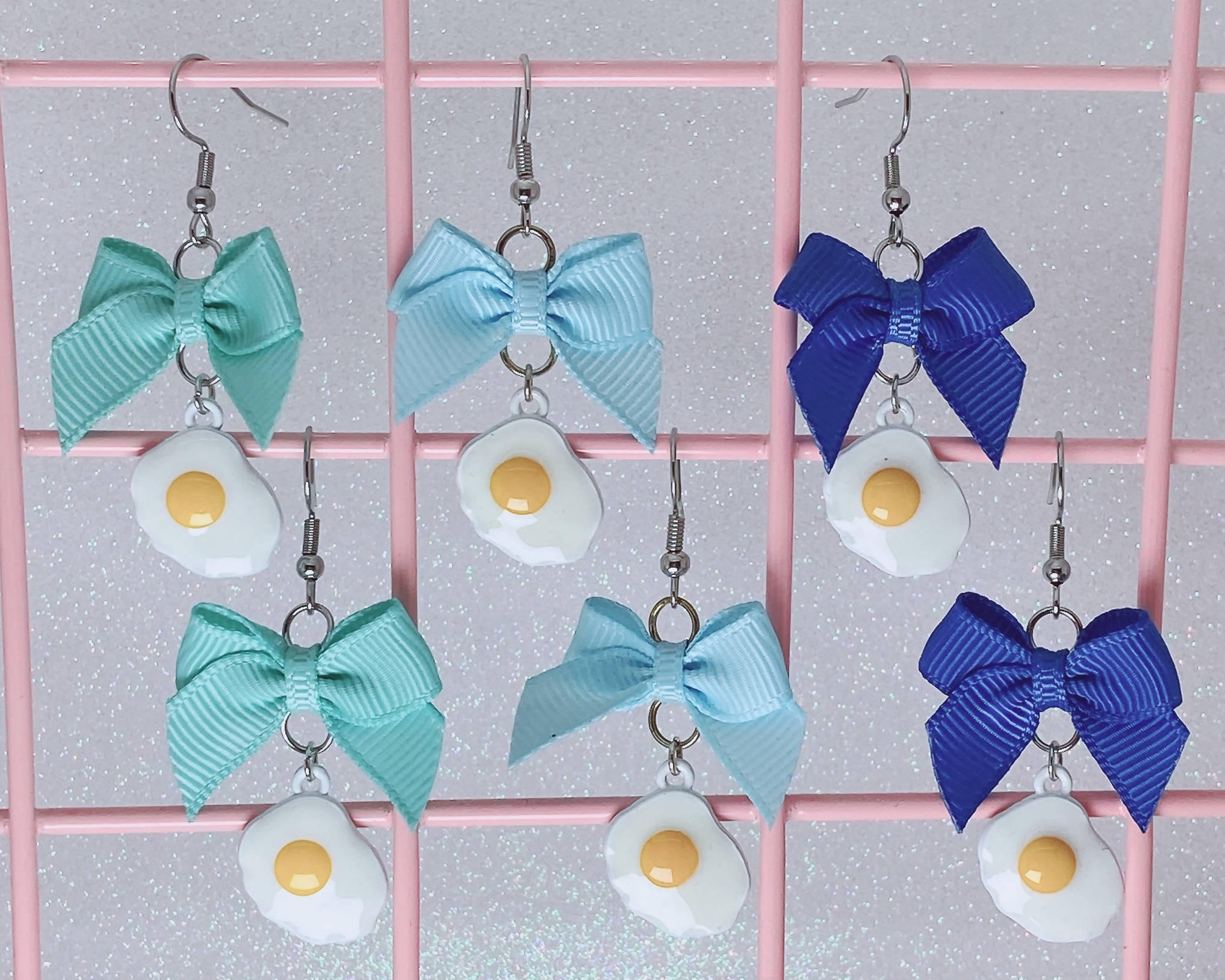 Fried Egg Earrings (11 Colors)