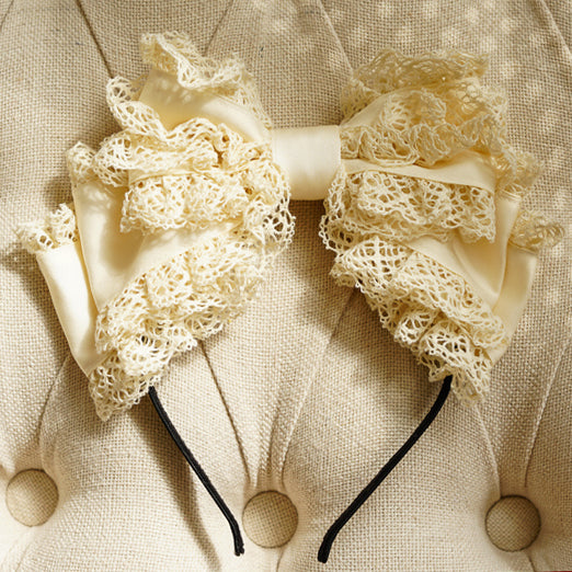 Instant Shipping! Old School Lace Headbow