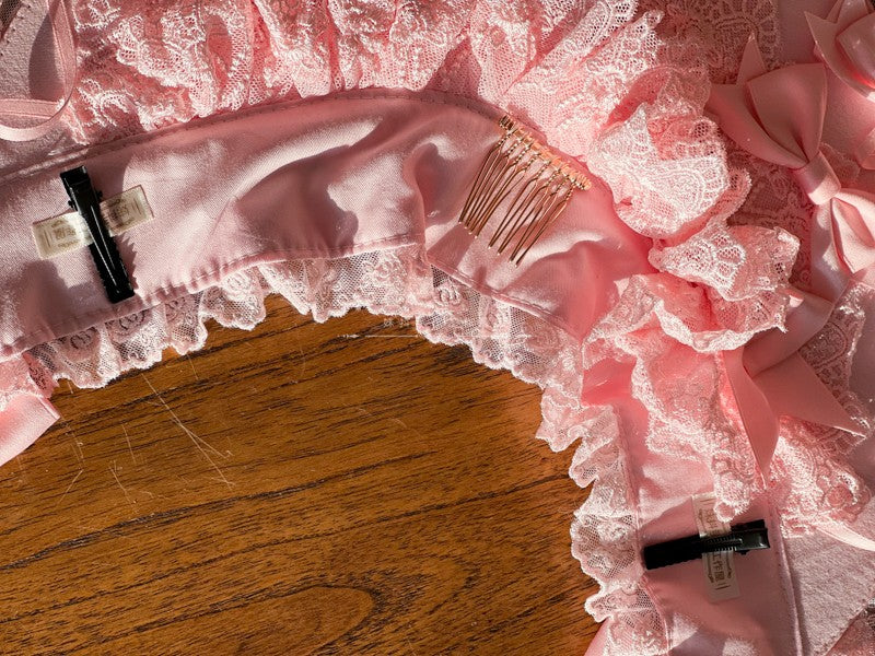 Pink Lace Bonnet