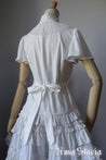 Morning Prayer - Short Butterfly Sleeves Chiffon Blouse in White - Lolita Collective