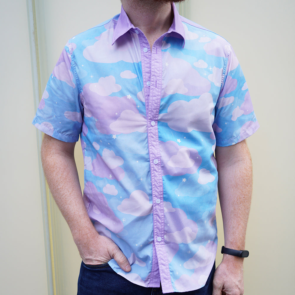 Starcrossed Skies Blue Button Up Shirt