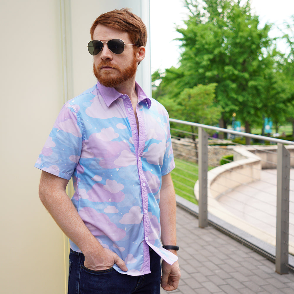 Starcrossed Skies Blue Button Up Shirt