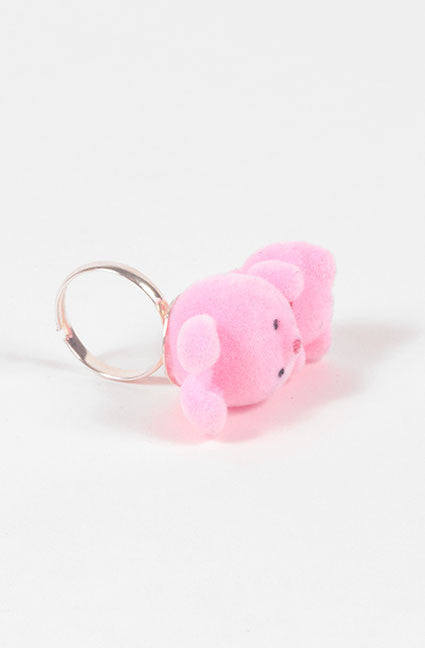 Fuzzy Bunny Ring (6 Colors) - Lolita Collective