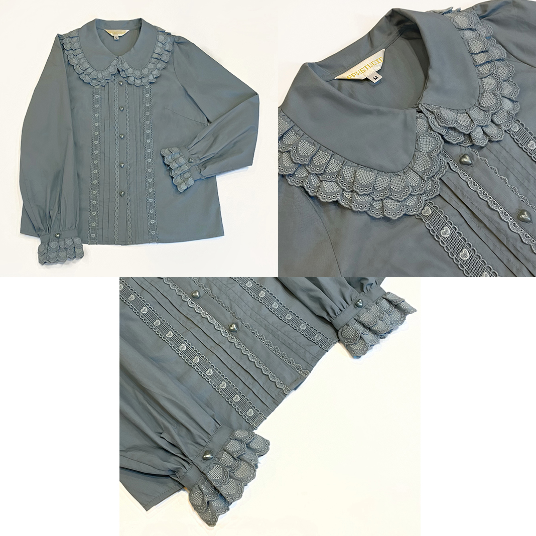 Instant Shipping! Lace Heart Blouse