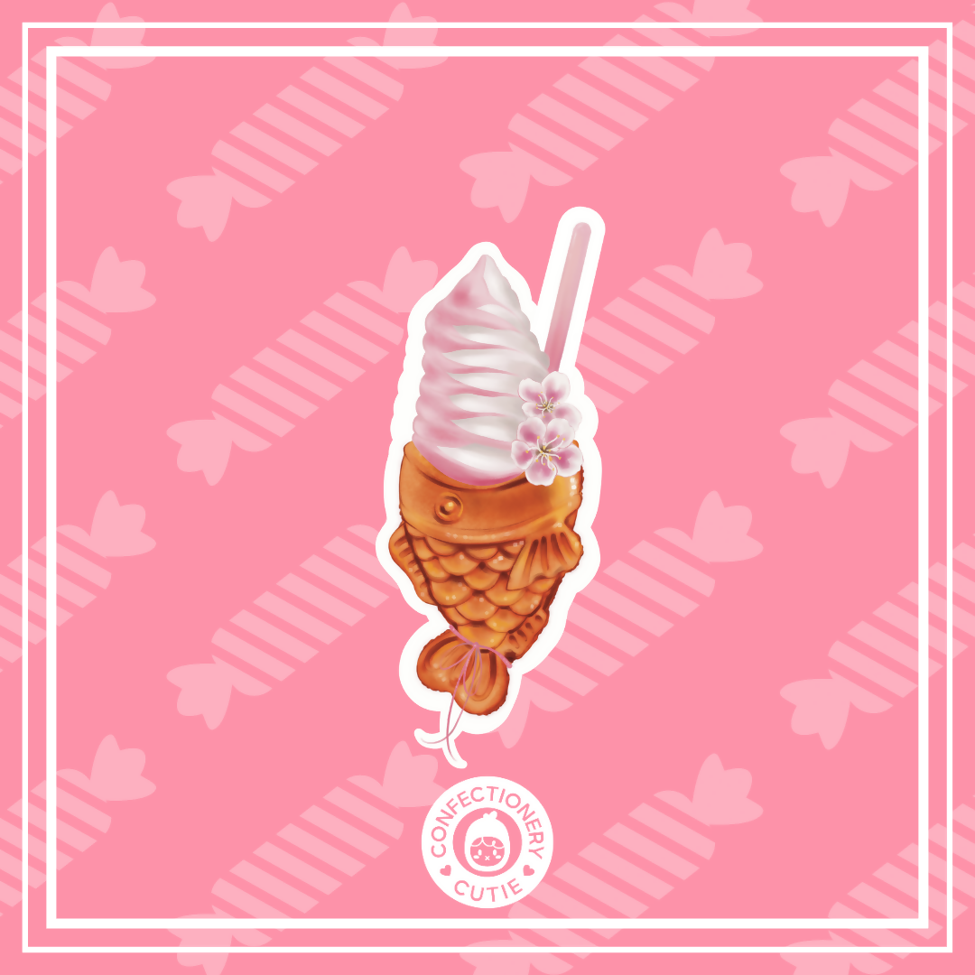 Taiyaki Ice Cream Sticker