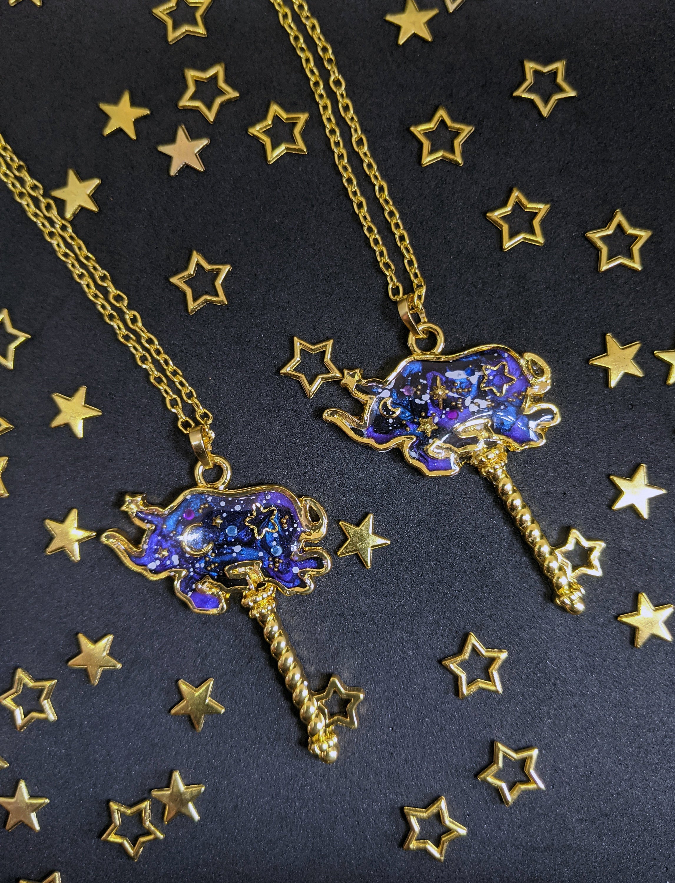 Taurus: Celestial Zodiac Resin Pendant Necklaces- 2 Styles - Lolita Collective