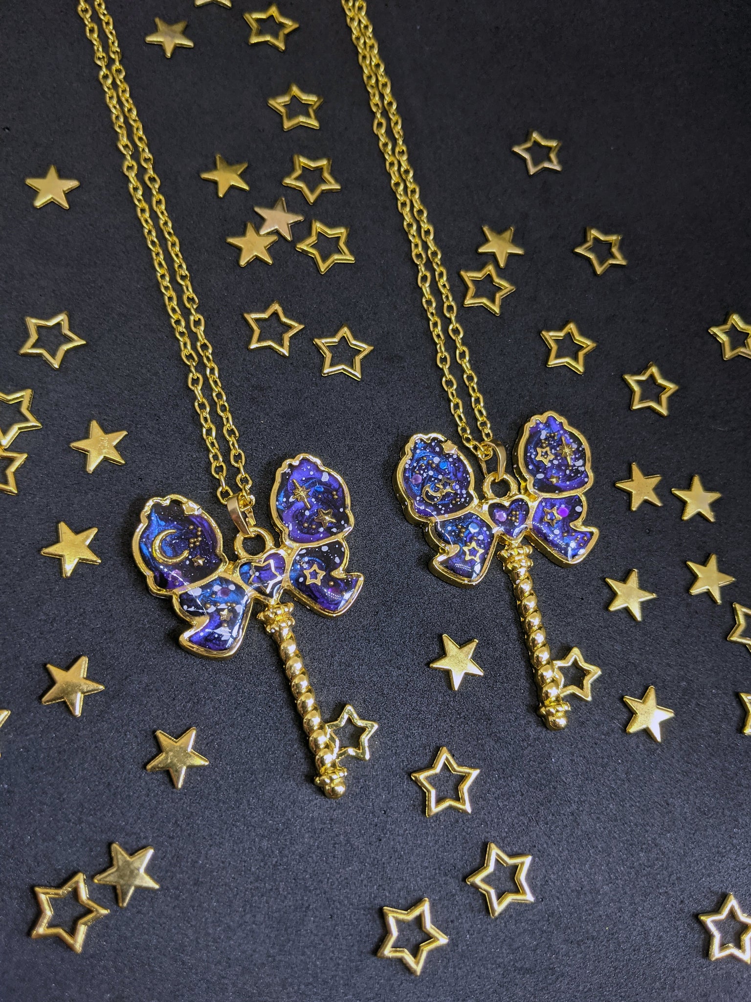 Gemini: Celestial Zodiac Resin Pendant Necklaces- 2 Styles - Lolita Collective