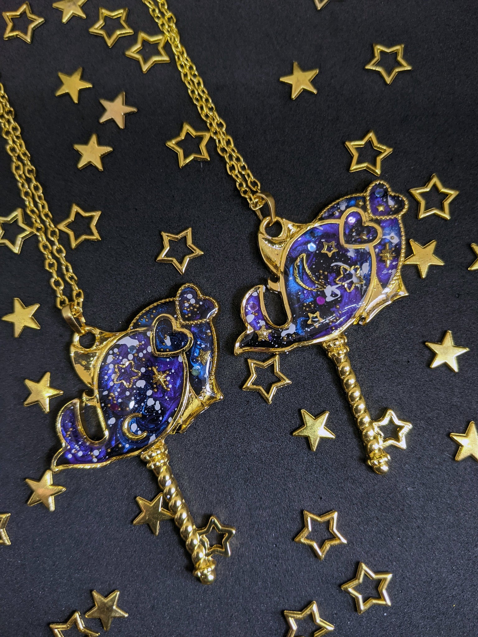 Pisces: Celestial Zodiac Resin Pendant Necklaces- 2 Styles - Lolita Collective