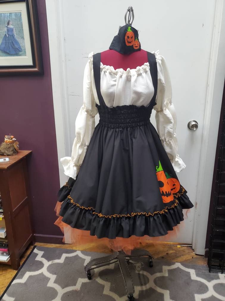 Pumpkin Dress High Waisted Jumper Skirt