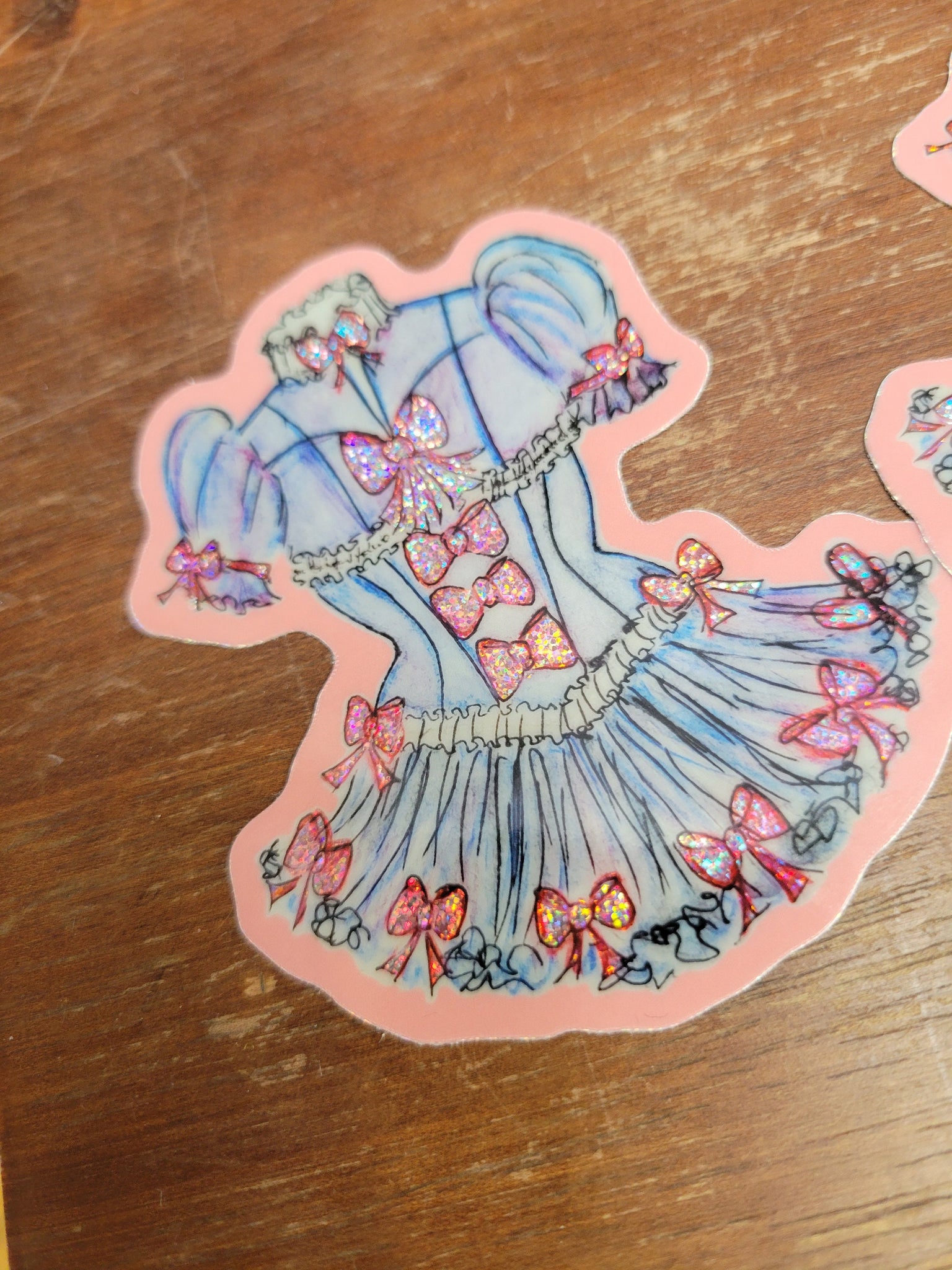 Holographic Sweet Lolita Sticker Trans Pride Kawaii Non Binary Rainbow Magical Girl