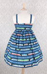 Lil' Dress in trains blue - Lolita Collective