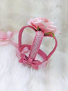 Pink Rose Bow Leather Crown - Lolita Collective
