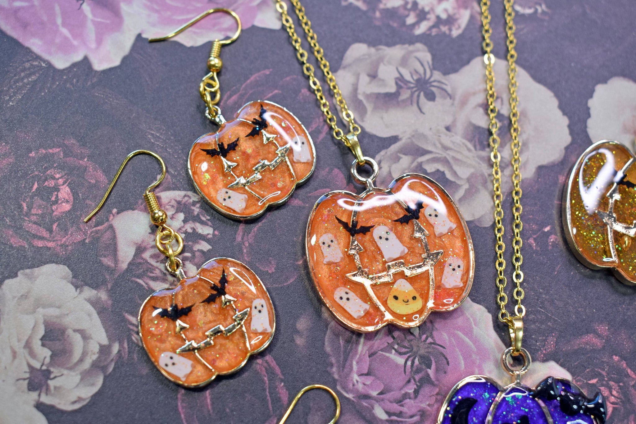 Ghost Party Pumpkin Necklace - Lolita Collective