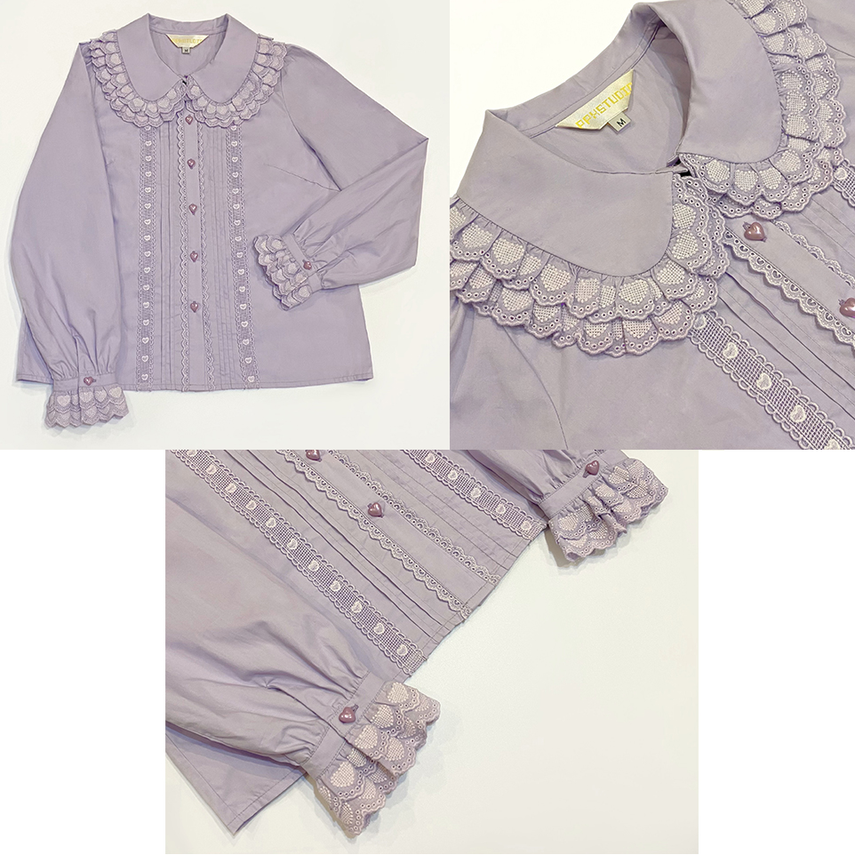 Instant Shipping! Lace Heart Blouse