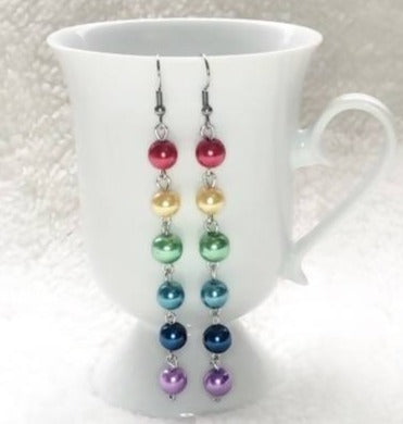 Rainbow Pearl Earrings - Lolita Collective