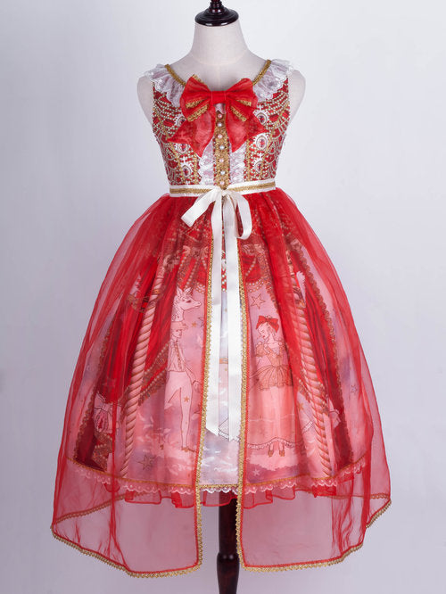 Masquerade Ballet Jumperskirt in Red - Lolita Collective