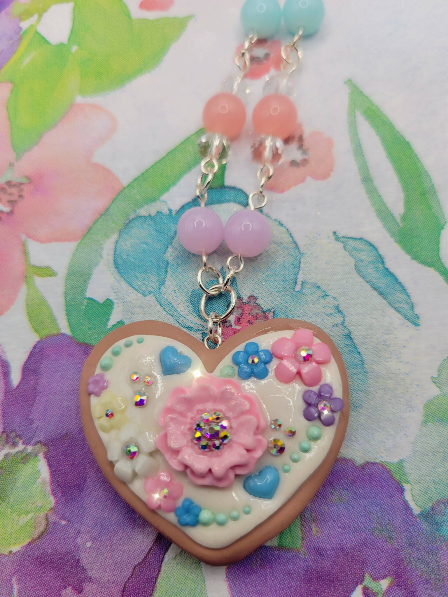 Icing Cookie Floral Necklace